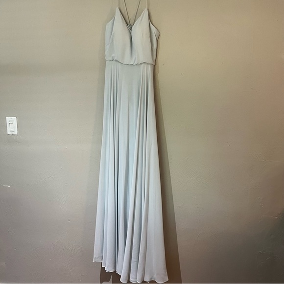 Jenny Yoo BHLDN Inesse Bridesmaid Maxi Dress in aqua Size 4 - Picture 5 of 9